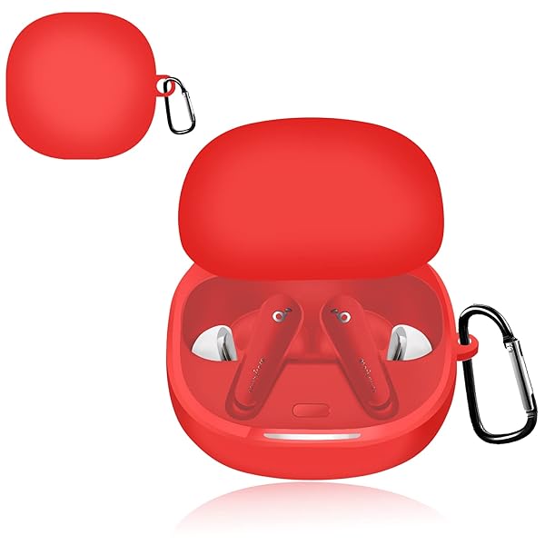 対応 Anker Soundcore Liberty 5 ケース 超極薄 液状シリコン素材 LED可視 耐衝撃 防水 防塵 軽量デザイン ワイヤレス充電対応 傷防止 紛失防止 シンプルスリム カラビナ付き(Anker Soundcore Libert