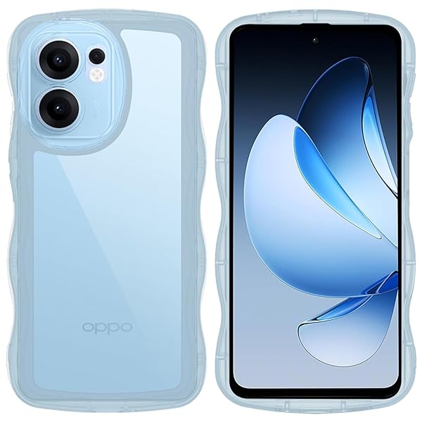 OPPO Reno13 A ケース 韓国 おしゃれ シンプル 波状エッジ オッポ Reno13 A ソフト TPU うねうね 半透明 創意 超軽量 薄型 スマホケース 黄ばみなし 指紋防止 擦り傷防止 全面保護 衝撃吸収 ワイヤレス充電対応 ストラッ