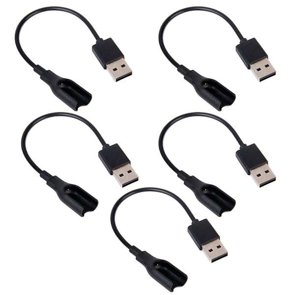 USB互換充電ケーブル Xiaomi Mi Band 1対応 5本入り