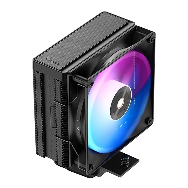 Delta A40 ARGB CPU空冷クーラー、120mm油圧ベアリング静音PWMファン、最大2000 RPM、4本の銅製ヒートパイプ、TDP 220W、AMD AM4/AM5、Intel LGA 115X/1200/1700/1851対応ARGB