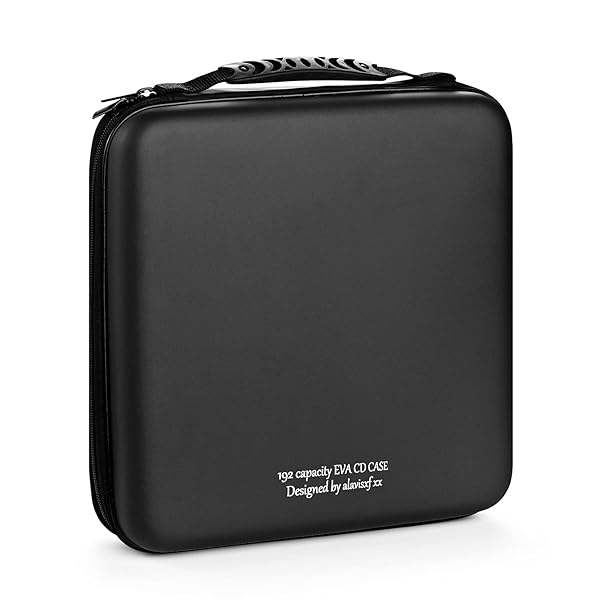 192枚収納 CDケースポータブルEVA blu-ray ディスク収納ケース 大容量 DVD/VCD 収納 (192枚, ブラック192)