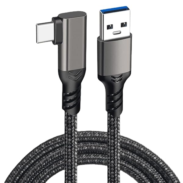 Type C ケーブル L字 3A急速充電 10Gbps高速データ転送 USB3.2 Gen2 タイプ c ケーブル USB-A to USB-C ケーブル （3m)