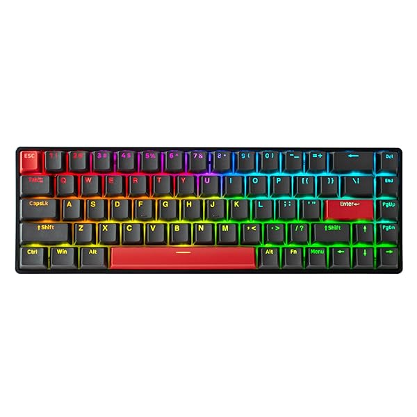 G65 eスポーツゲーミングキーボード、ラピッドトリガーキーボード - ホール効果スイッチ - 磁気スイッ..