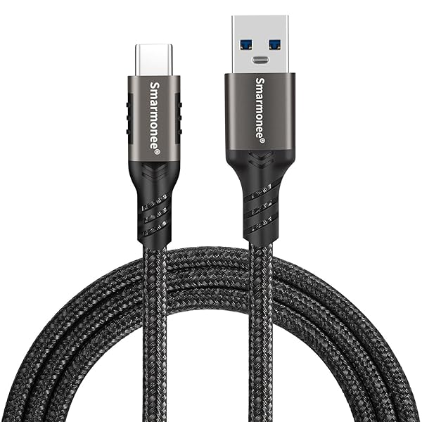 USB C ケーブル、60W高速充電ケーブル [0.3m/0.5m/1m/1.5m/2m/3m/5m] 3.2 Type C 10Gbps データ転送、ナイロン編組コード PQ057 (1m)