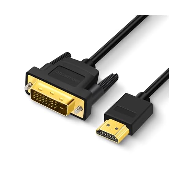 USB存储介质 - HDMI-DVI 変換ケーブル 双方向 DVI-D 24+1 オス - HDMI オス サポート 1080P フル HD Raspberry Pi、Roku、Xbox One、PS4 PS3、グラフィックカード (1.8M)