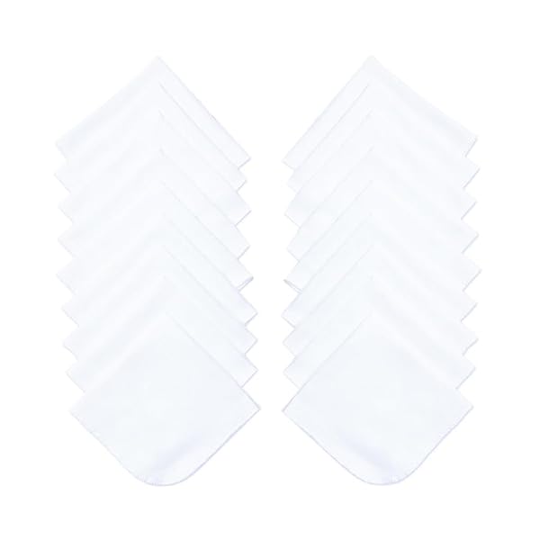 ガーゼハンカチ ベビー ダブルガーゼ 赤ちゃん 綿100％ 無地 名前入 保育園用 20cmX20cm 18枚セット