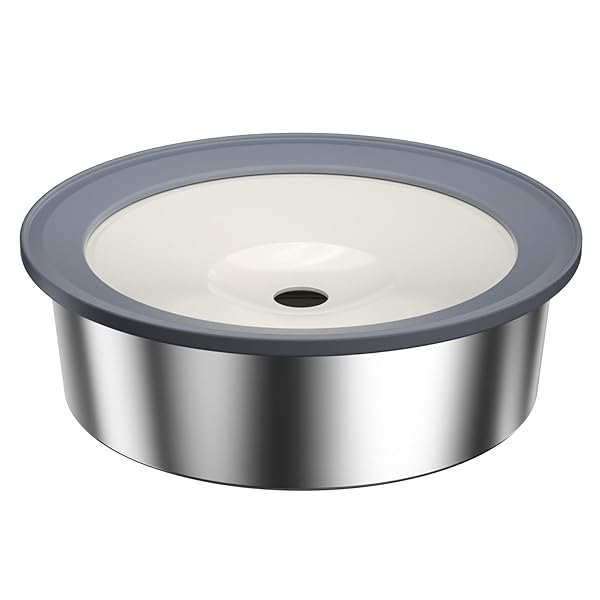 ペット 給水器 ボウル 水飲み器 【大容量・溢れ防止・犬・猫用・防錆・電気不要】ステンレス 濡れない 水やり 滑り止め 犬 猫 水入れ 取り外し可能 濾過機能 低速給水 ウォーターボウル (1.5L容量)