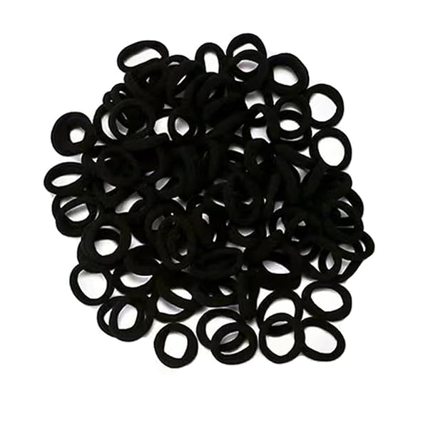 200枚ヘアゴム髪ゴム 子供赤ちゃん ヘアゴムヘアゴム 子供キッズ ヘアゴムベビー ヘアゴムヘアゴム キッズ滑らかなカチューシャ、ねじ編みの女の子用カチューシャ (ブラック)