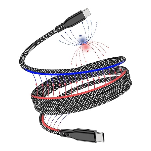 (1M-ブラック)USB-C&USB-Cケーブル 絡み防止機能 タイプCケー_ブル 60W/3A急速充電 PD技術 Type-Cケ_ーブル 形状保持機能 Phone15/MacbookPro&Air/Pad/等C to C機器対応