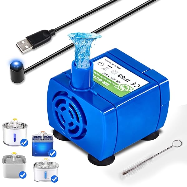 猫 噴水ポンプ ペット用 噴水ポンプ 交換用ポンプ DR-DC160 モーター 丸型 キュービック フラワーキャ..