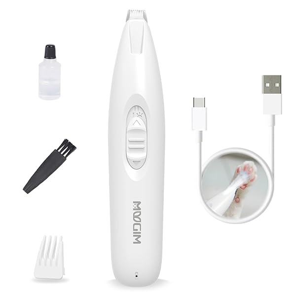 ペット用ミニバリカン 犬 猫用 足裏 肉球ケア 静音設計 ディテールカット LED付き 二段階スピード 耳裏..