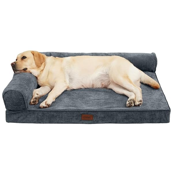 耐噛みL型犬用ベッド防水防傷ペットベッド 洗える シェニール生地柔らか ペットソファー 中型犬 大型犬..