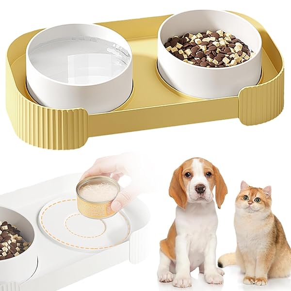 陶器 猫 皿 犬 お皿 スタンド付き セット 食べやすい 猫 えさ 皿 犬 えさ入れ 滑り止め 高い 猫 食器 逃げられない 猫 ご飯皿 斜め 16度の傾斜 猫 フードボウル おしゃれ 猫 餌入れ 水入れ こぼれない 猫 ご飯台 われない 猫 餌台