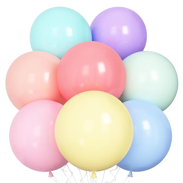 大きい 風船 巨大 バルーン 18インチ 10個入 マカロンカラー カラフル ミックス ラテックスバルーン 誕生日 飾り付け 店舗装飾 イベント パーティー お祝い 記念日 結婚式 お祭り 文化祭 リボン付き 8色