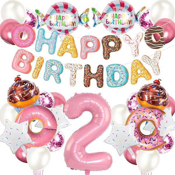 誕生日 バルーン 数字 風船 ピンク ドーナツ 飾り付け セット ハッピーバースデー 風船 happy birthday バルーン パーティー 飾り かわいい 豪華で大容量 子供 少女 お祝い (2歳)ブランド色ピンクモデル商品説明【商品概要】🍩【パーティーセット】(1)HAPPY BIRTHDAYバースデーガーランド*1(2)星型アルミバルーン*4(3)ドーナツアルミ風船*2(4)ケーキアルミ風船*2(5)キャンデーアルミ風船*2(6)バラ色風船*6(7)ホワイト風船*6(8)コンフェッティ(紙吹雪)バルーン*6(9)ピンク数字バルーン*1(10)リボン*2(11)ストロー*1。🍩HAPPYなデコレーションをお楽しみください。カラフルなバルーンでかわいくお部屋を飾れます。スイーツ好きなお子さまに喜ばれること間違いなしです。🍩【豪華で大容量】豪華なドーナツ風船セットを使って、あなたのお子さんに夢のようなキャンデー世界をお届けしましょう。🍩【安全で無害な材料】厳しく厳選された高品質のアルミホイル素材を採用、破裂しにくい、無毒、安全、皮膚に優しい、有害物質を一切含まない、安心して使ってください。🍩ご注意：風船の特性上、目には見えない小さな穴があいていることがあり、空気を入れてみないとわからない場合がございます。代替品がご使用日までに間に合いますよう、お日にちに余裕を持ったご注文と商品到着後すぐに空気を少量入れて穴あきなどの問題がないかお客様にてチェックをお願いいたします。万が一不備等がございましたら、ご連絡くださいませ（不備箇所の画像を頂く場合がございますので、予めご理解を賜りますようお願い申し上げます）早急に交換品か代用品を郵送させていただきます。【商品説明】【商品詳細】商品種別：風船・バルーン商品名：誕生日 バルーン 数字 風船 ピンク ドーナツ 飾り付け セット ハッピーバースデー 風船 happy birthday バルーン パーティー 飾り かわいい 豪華で大容量 子供 少女 お祝い (2歳)商品番号：FS-TTQ-2商品内容：2色：ピンク【当店からの連絡】