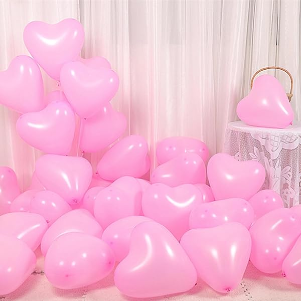 風船 バルーン ハート型 100個入れ バレンタイン 風船 ハート型 混合色 マカロンバルーン パーティー バルーン 赤 ピンク 誕生日会 ハート型 風船 告白 求婚 結婚式 記念日 飾り付け 装飾 ハートバルーン 6つ選択 カラフル (ハート型「カ