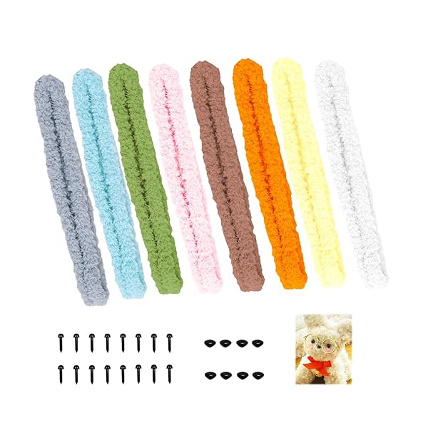 手芸モール 工作モール カラーモール モールアート キット 8本 8色 骨格モール モールドール ふわふわモールDIY 曲げ可能 手芸素材 造形材料 学校 教育...