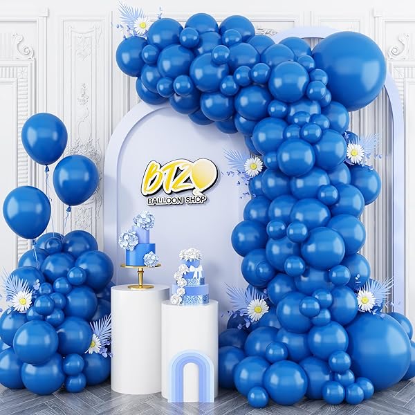 バルーン 風船 112個入 青 ゴム風船 バルーンアーチ ガーランド 誕生日 飾り付け パーティー バースデー 結婚式 記念日 性別発表 イベント バルーンアート ブルー
