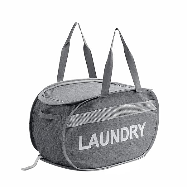 ランドリーバスケット 折りたたみ 破れにくい 70L 横型 洗濯カゴ 洗濯かご 大容量 メッシュ ランドリーバッグ ランドリーボックス 洗濯物入れ 収納 旅行 持ち運び可能 Laundry Basket Hamper (蓋付き)