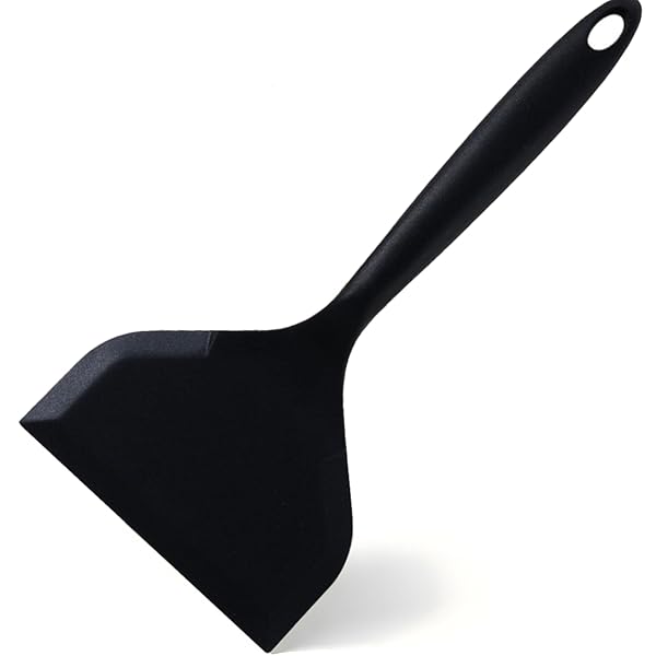 シリコンスパチュラターナー シリコン卵焼きスパチュラ フライ返し 料理用 ノンスティックシリコン卵焼きスパチュラ(ブラック)