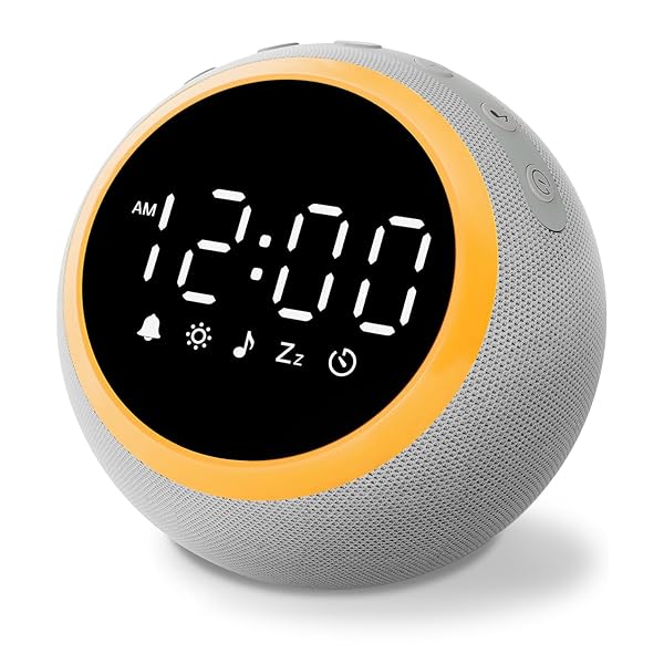 ホワイトノイズマシン 赤ちゃん 25種類の癒し音 目覚まし時計 大音量 置き時計 デジタル時計 ナイトライト アラーム＆スヌーズ機能付き 16段階音量調節 無段階調光 授乳ライト ホワイトノイズ 卓上 間接照明 スピーカー 大音量 騒音対策 寝かしつ