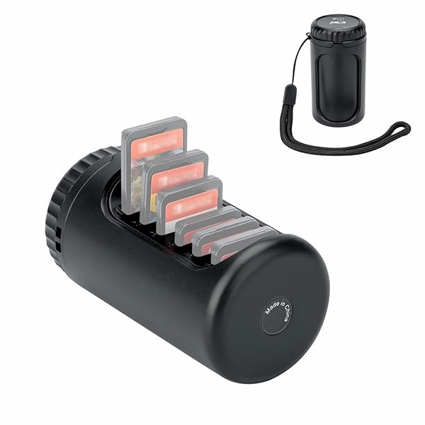 switch ソフトケース スイッチソフトケース 6枚* switch ソフト + 2枚* Micro sd/TFカード 収納可能 メモリーカードケース 水しぶき防止 防塵 耐圧 耐衝撃 順時計/反時計回りに360°回転可能 コンパクト 省スペース