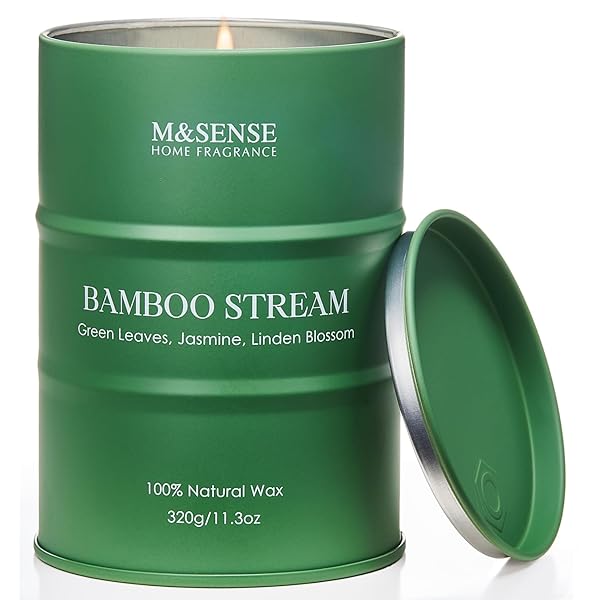 アロマキャンドル 人気 大型 320g 70時間 おしゃれ ソイキャンドル 癒しグッズ ホワイトデー バレンタイン 母の日 ギフト 女性向け プレゼント BambooStream