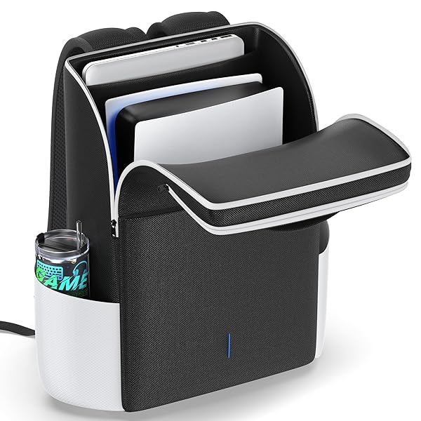 PS5 収納バッグ PS5用持ち運びケース PS5用バックパック プレステ5/新型PS5 Slim/PS5 Pro/PS Portal収納 保護ケース PS5周辺機器収納 大容量 撥水加工 持ち運び 黒白