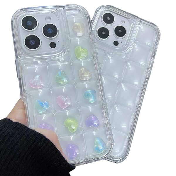 乐天商城 - 兼用 スマホケース iPhone 16 Pro Max ケース 韓国 可愛い ぽこぽこ クリア 傷防止クリアシート付き 人気 おしゃれ シャカシャカ シェイカーケース シンプル 小物収納 ソフトケース