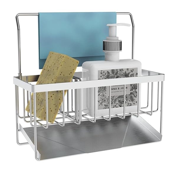 スポンジラック スポンジホルダー 防錆 キッチン用 スポンジ洗剤置き ステンレス製 たわし