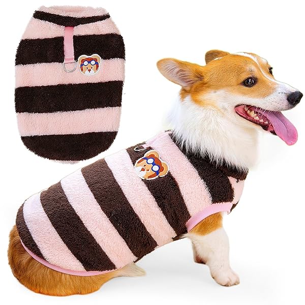 犬服 秋冬 セーター コート 小型犬 中型犬 おしゃれ ボーダー柄 フリース ジャケット コート