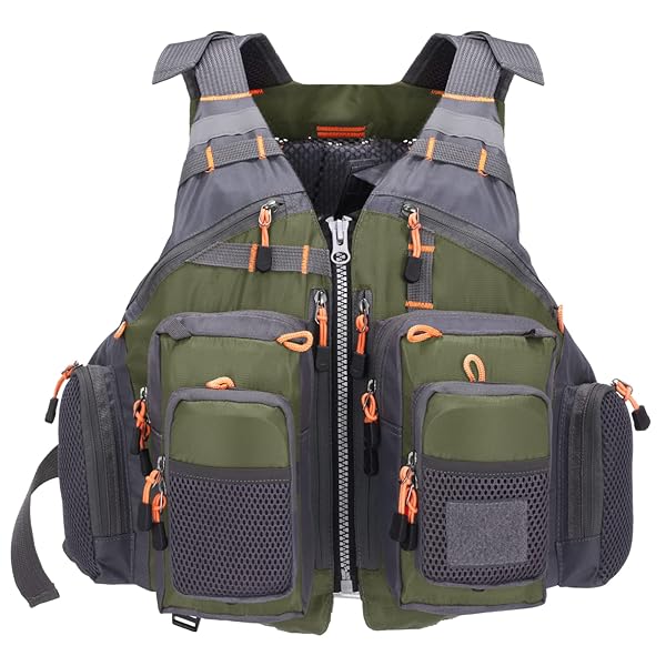 Fly Vest - フィッシングベスト 釣りベスト ジャケット 高い浮力付き 通気性よく 大容量 多ポケット 男