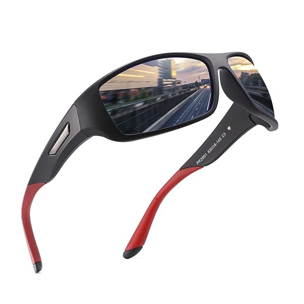 パクラーメンズサングラス 偏光｜スポーツサングラス 男女兼用 自転車用メガネ UV400カット(4.0)