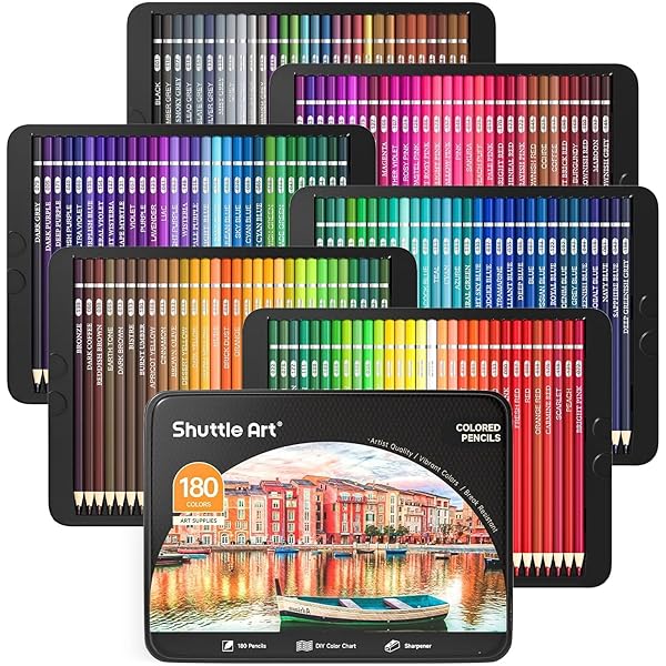 色鉛筆 180色 油性色鉛筆 カラーペンセット 大人の塗り絵 メタリック色 鉛筆削り イラスト デ ever-leaf-10082229 ever-leaf パッケージ画像