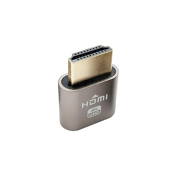 HDMI ダミープラグ 仮想ディスプレイ 4K @ 60Hz DDC EDID エミュレーター コネクタ、1920x1080 ～ 4096x2