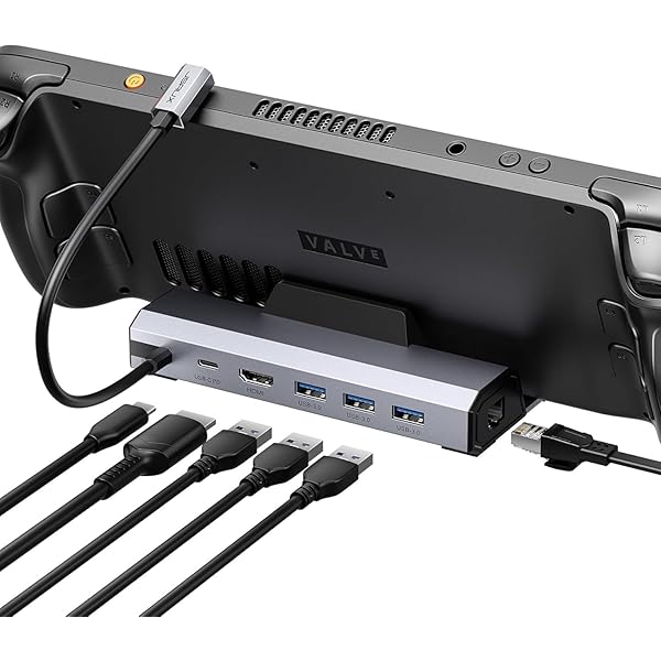 6-in-1ドッキングステーション Steam Deck/OLED/ROG Ally X/Legion Go (S) / MSI Claw 対応、4K@120Hz HDMI 21・ギ