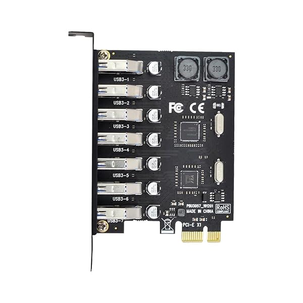 カード7ポートPCI-EからUSB 30 HUB PCI Express拡張アダプタ、マザーボード5 Gbps用