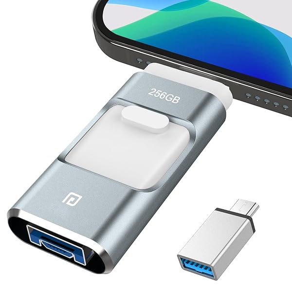 【2025年登場 専用アプリ不要】4in1 iPhone USBメモリ 256GB 高速 バックアップ iPad対応 usbメモリ