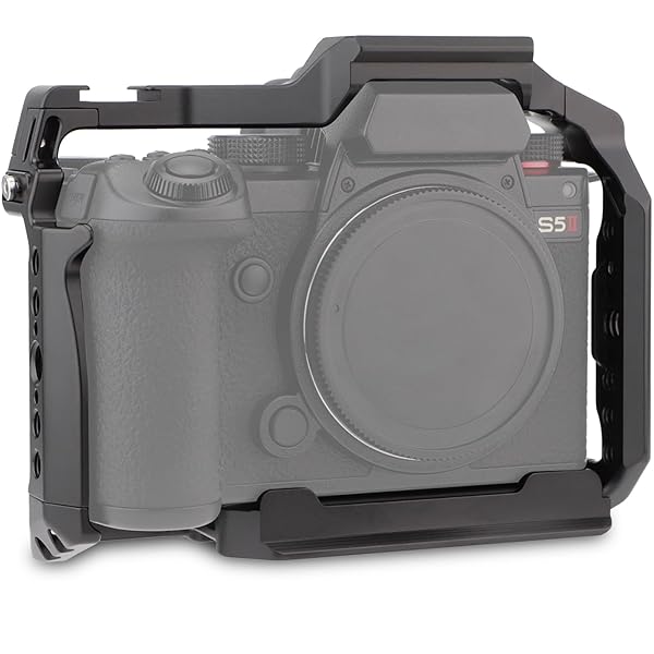 S5カメラケージ パナソニック LUMIX S5 II用 - 保護フレームリグ アルカベース、NATOレール、ARRI