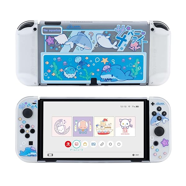 乐天商城 - SwitchOLEDカバー switch oled対応 スイッチOLEDカバー Switch有機EL保護 分体式 全面保護 薄型 傷防止