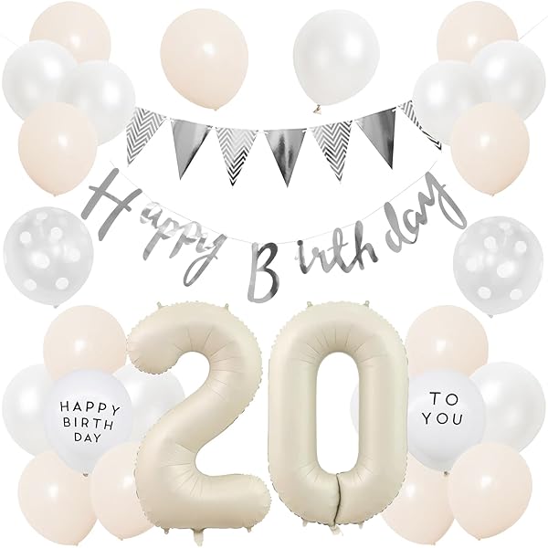 誕生日 バルーン 風船セット 飾り付け 20歳 happy birthday ガーランド バースデー 飾り ハッピー
