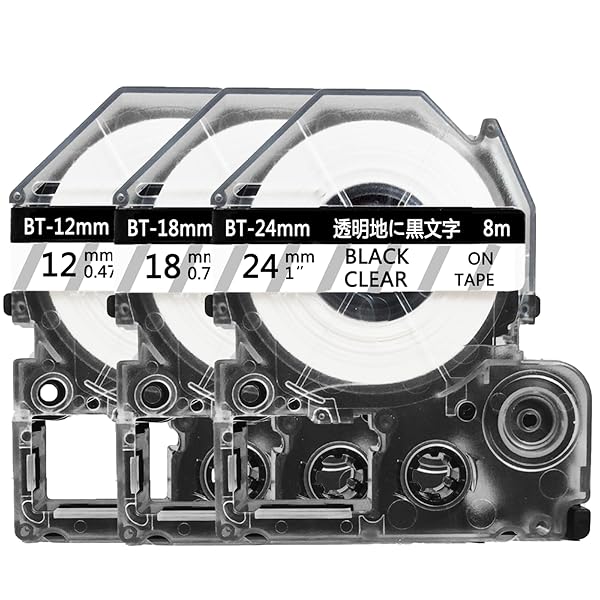 乐天商城 - テプラ 透明 12mm 18mm 24mm 互換 キングジム テープカートリッジ テプラプロ Tepra Pro テープ