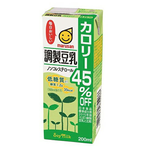 【200ml　24本】マルサン　調整豆乳カロリー45％OFF　【送料無料】マルサンアイ　豆乳