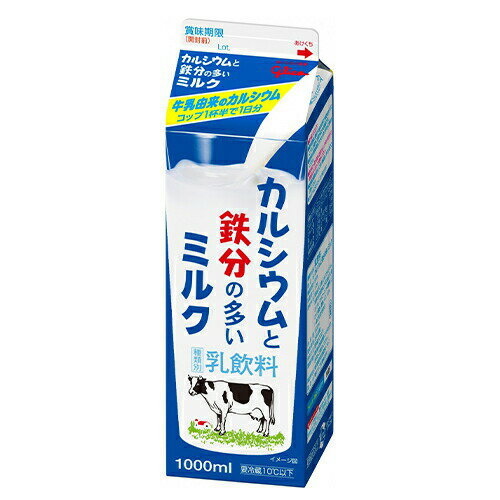 グリコ　カルシウムと鉄分の多いミルク　1000ml×6個 【冷蔵】