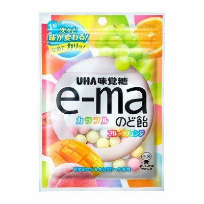 味覚糖　e-maのど飴袋カラフルフルーツチェンジ　50G×6個