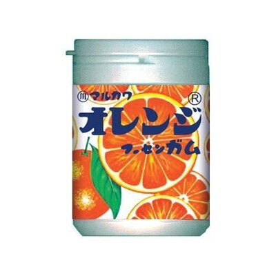 丸川製菓　オレンジマーブルガムボトル　130g×48個