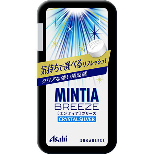 アサヒグループ食品　ミンティアブリーズ　クリスタルシルバー　30粒入×24個　【全国送料無料　ネコポス】甘さを抑えたクリアな味わいと強い清涼感が特長の大粒ミントタブレット ミンティア まとめ買い 1