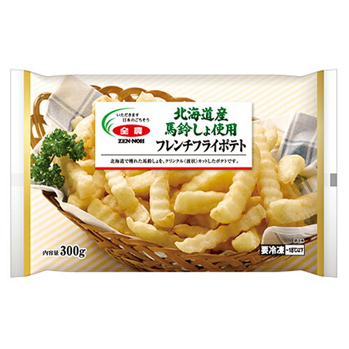 （商品説明） 北海道で獲れた馬鈴しょをクリンクル（波状）カットしたポテトです。 (原材料） 馬鈴しょ（北海道産、遺伝子組換えでない）、植物油脂