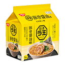 日清ラ王 豚骨醤油 5食パック（袋）500g ×12個（2ケース） /釜炊き豚骨 /まろやかでコク /全粒粉入り麺