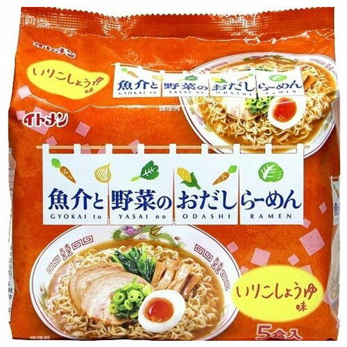 イトメン 魚介と野菜のおだしらーめん いりこしょうゆ味(即席袋めん5食入り) ×6個×2セット イトメン 魚介と野菜のおだしらーめん いりこしょうゆ味(即席袋めん5食入り) ×6個×2セット